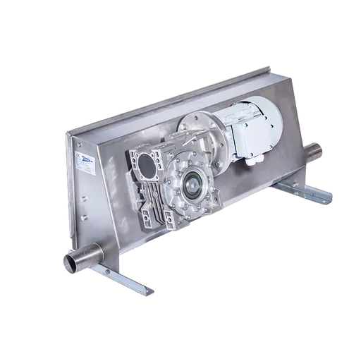 Unidad motriz con motorreductor para transporte de pienso por cadena