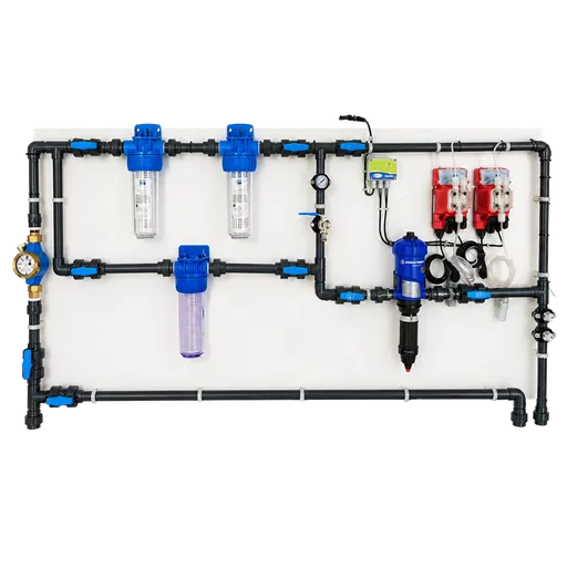 Cuadro de agua para medicación, dosificación y tratamiento de agua en ganadería