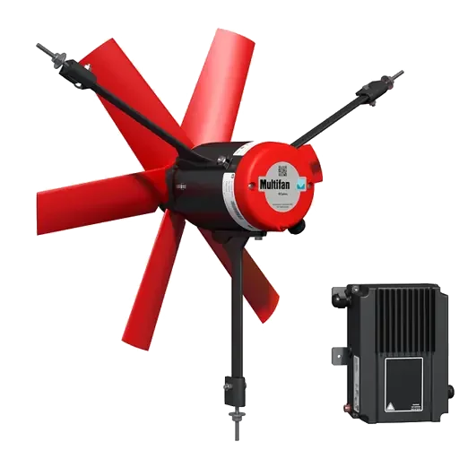 Ventilador chimenea ECplus de bajo consumo para granjas con controlador de frecuencia